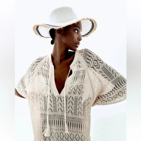 ✨ SALE ✨ ZARA MIXED WOVEN HAT ✨ SALE ✨ COMBINED WOVEN HAT - Multicolored | ZARA United States main image 3